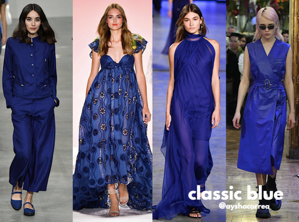 Classic blue em vários estilos- cor do ano da Pantone