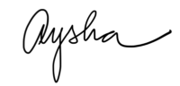 assinatura Aysha Correa